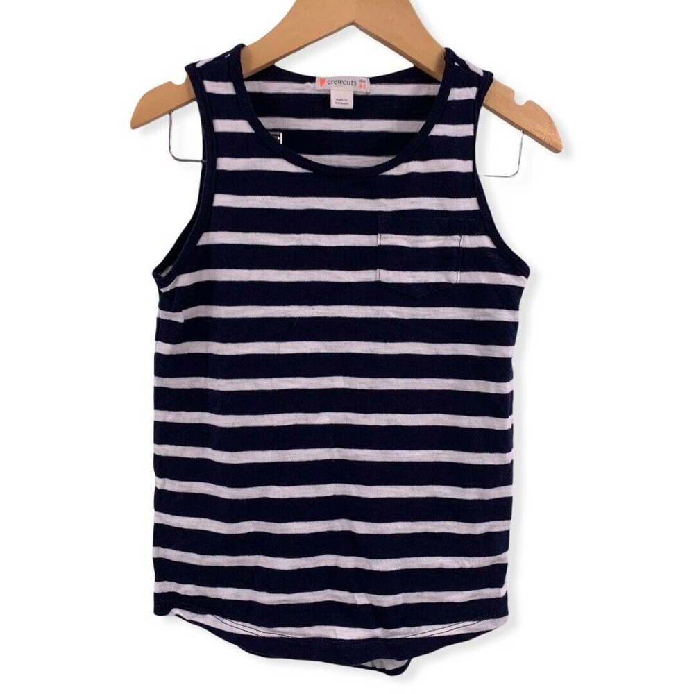 Crewcuts Blue Stripe Tank 4-5